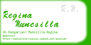 regina muncsilla business card